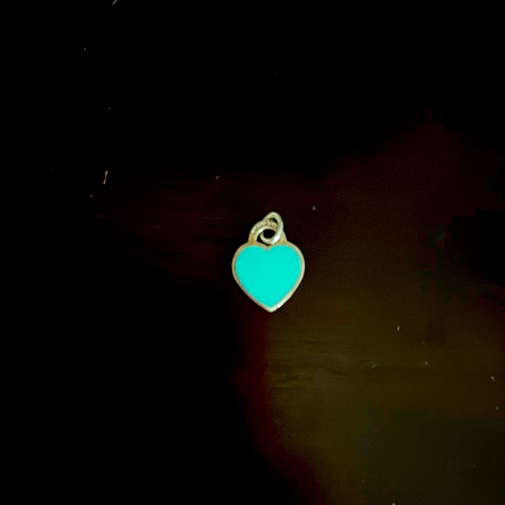 Tiffany’s Silver Heart Pendant with Turquoise Accent